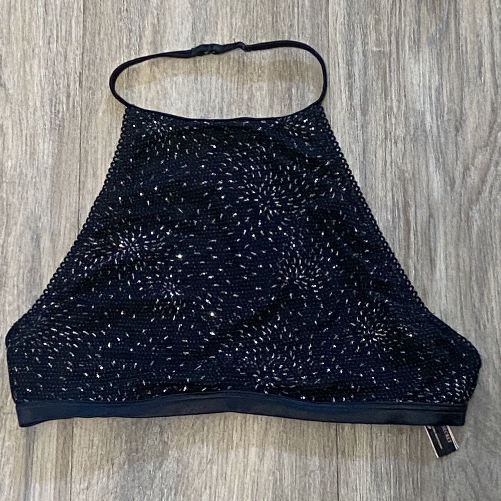 NWOT Victoria's Secret High Neck Bralette Fireworks Unpadded Underwire Small